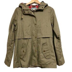 AINA BE Long Sleeve Olive Green Zipper Up Button Up Utility Jacket Coat Size Sm